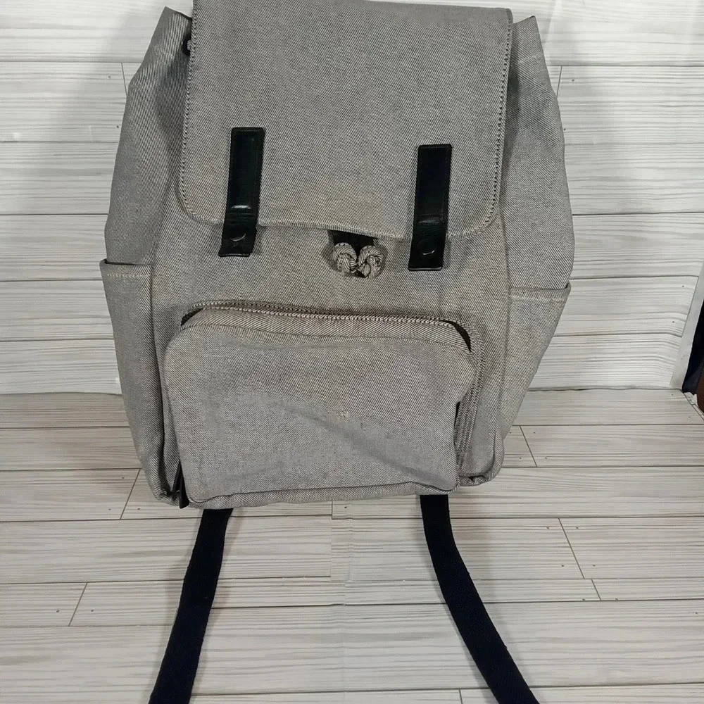 Everlane the twill snap backpack Grey School College Casual Womens
